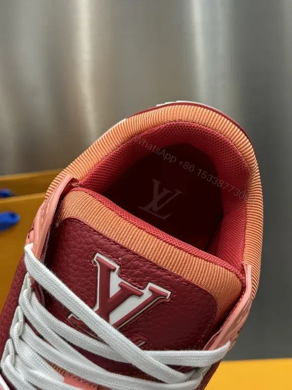 View 3 of Vivid Gradient LV-Inspired High-Top Sneakers