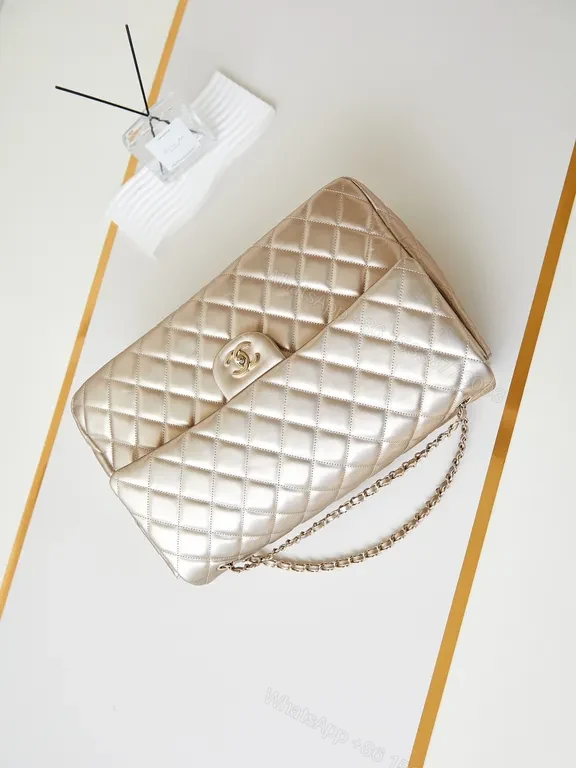 View 8 of Compact Quilted Satchel: Champagne, Chanel-Inspired, All-Day Versatility