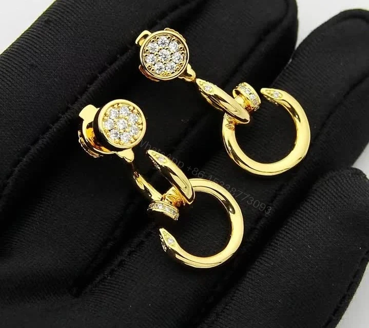 View 8 of Cartier Replica Juste un Clou Double Diamond Earrings TJ069