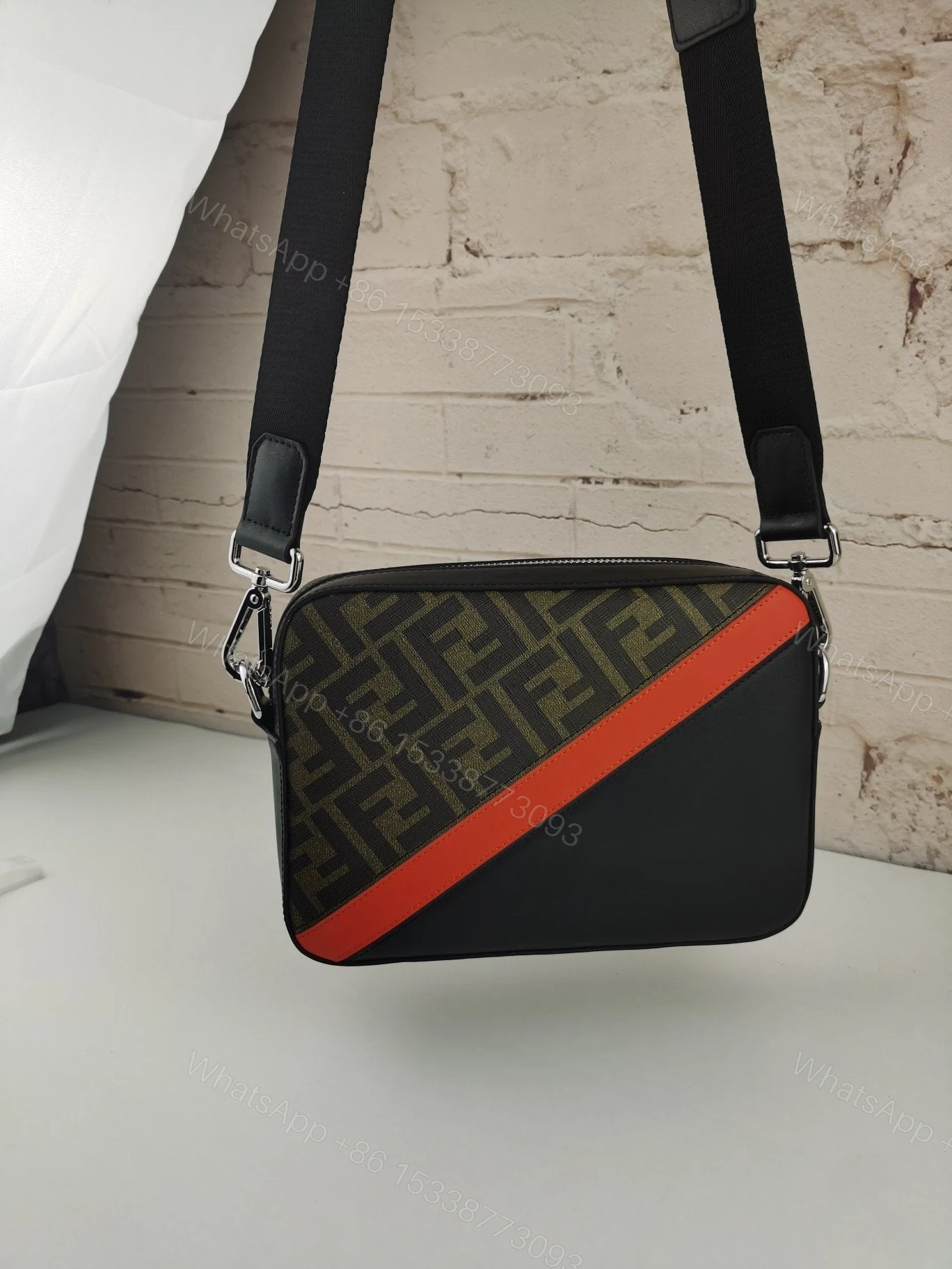 View 7 of Fendi Perforated Logo Shoulder Bag