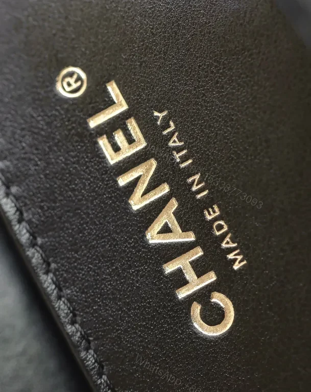 View 3 of Chanel-Inspired Black Quilted Flap Bag with Gold Chain