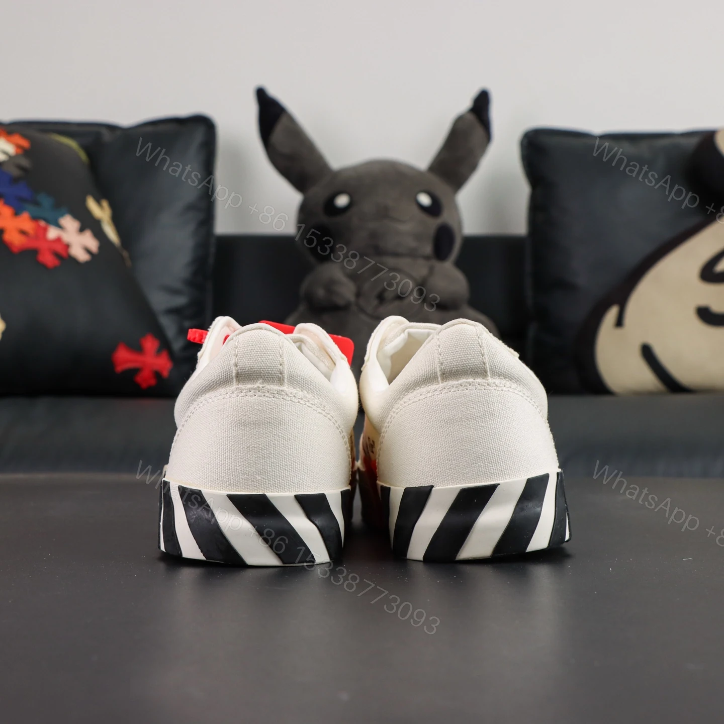 View 7 of Off White Low Vulcanised White Red