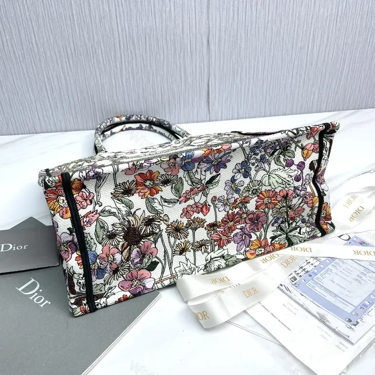 View 6 of Bold Floral Luxury Tote: Dior Patterned Tote for Everyday Opulence