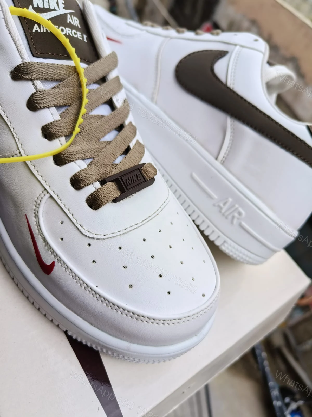 View 3 of BUY FIRST COPY NIKE AF1 BROWN TOP QUALITY SNEAKERS