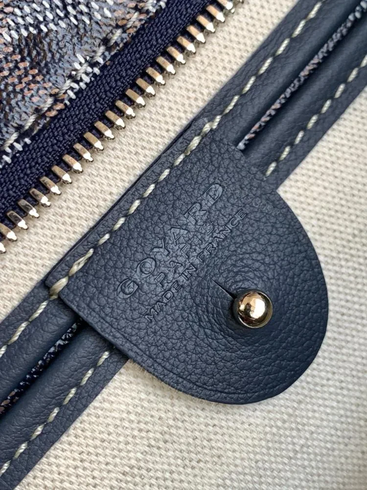View 5 of Goyard Navy Blue Goyardine Coated Canvas and Leather Saint Louis PM Tote