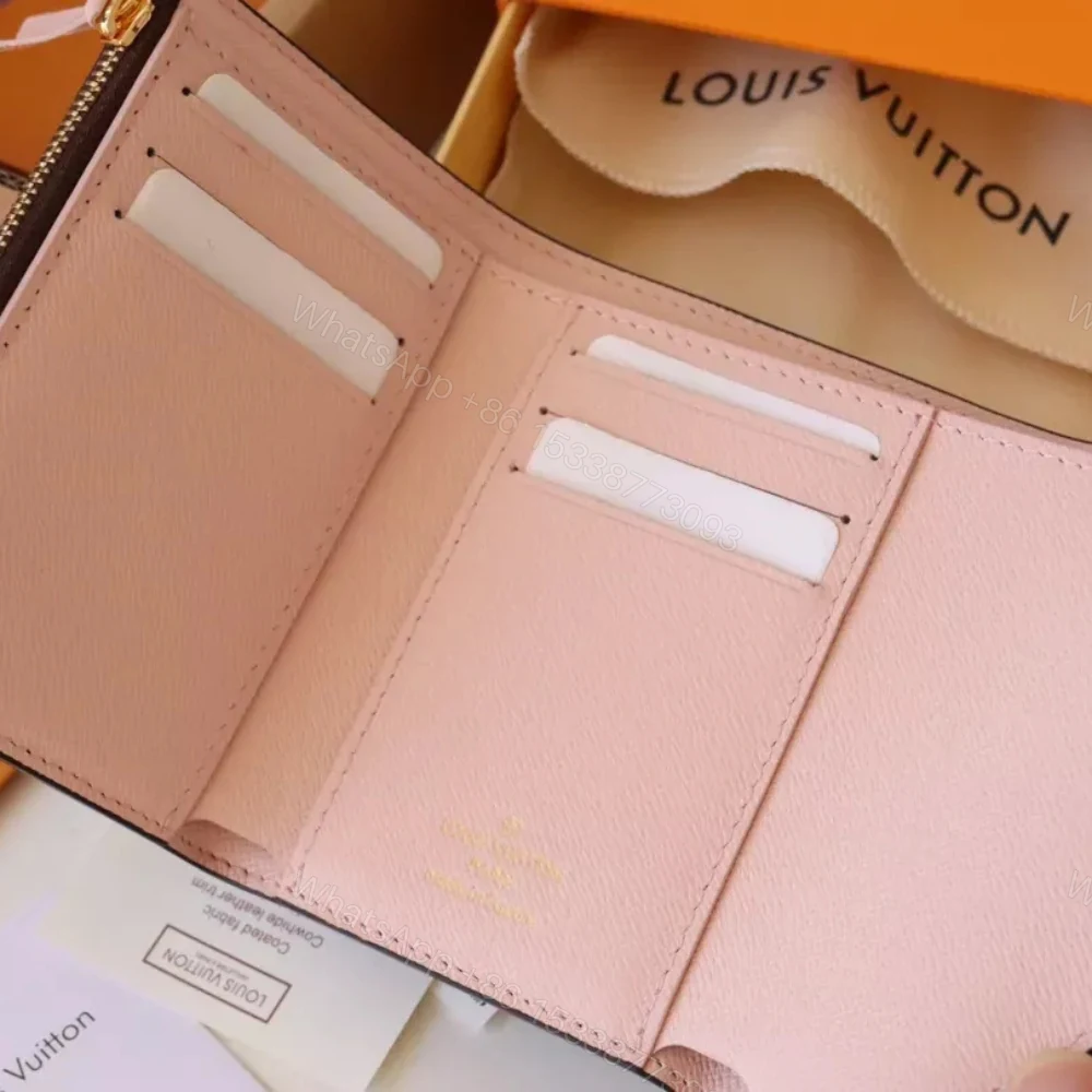 View 5 of Louis Vuitton Victorine Wallet Monogram Rose Pink 12Cm M62360