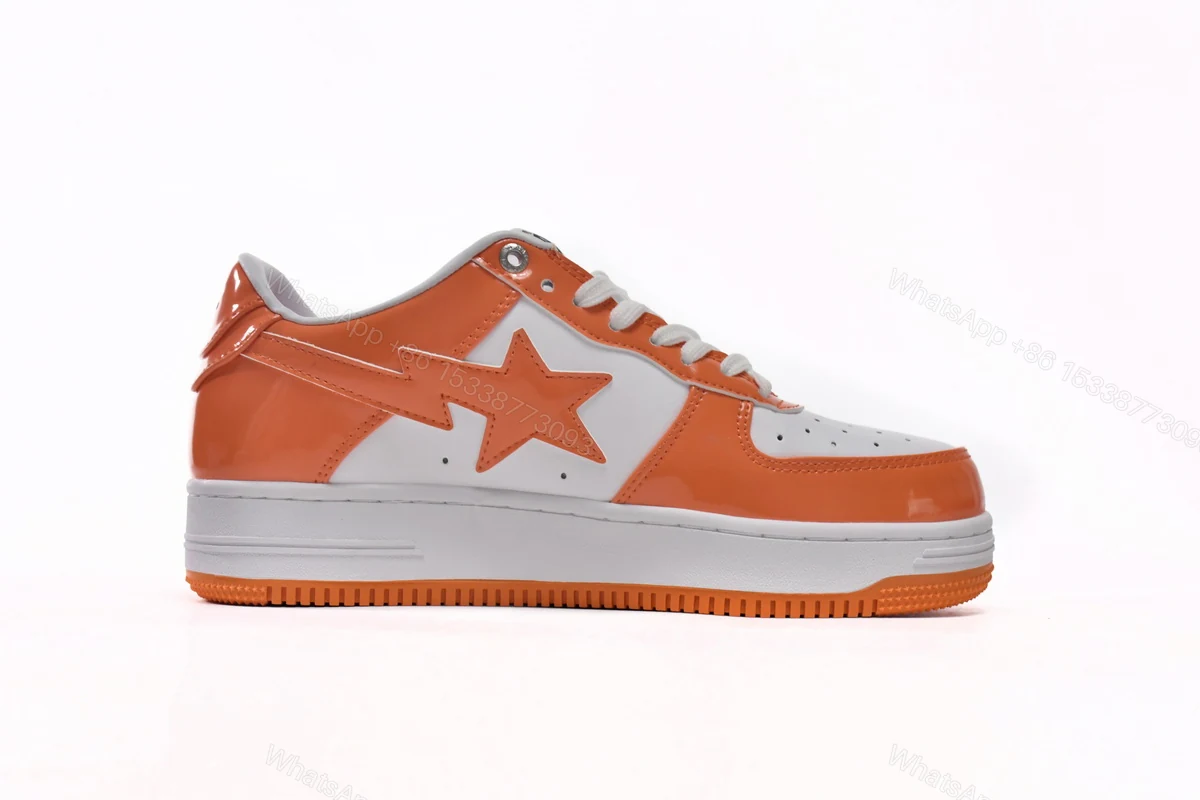 View 2 of Cheap Fake Bape Sta Low White Orange 1H70-191-001(BapeSta)