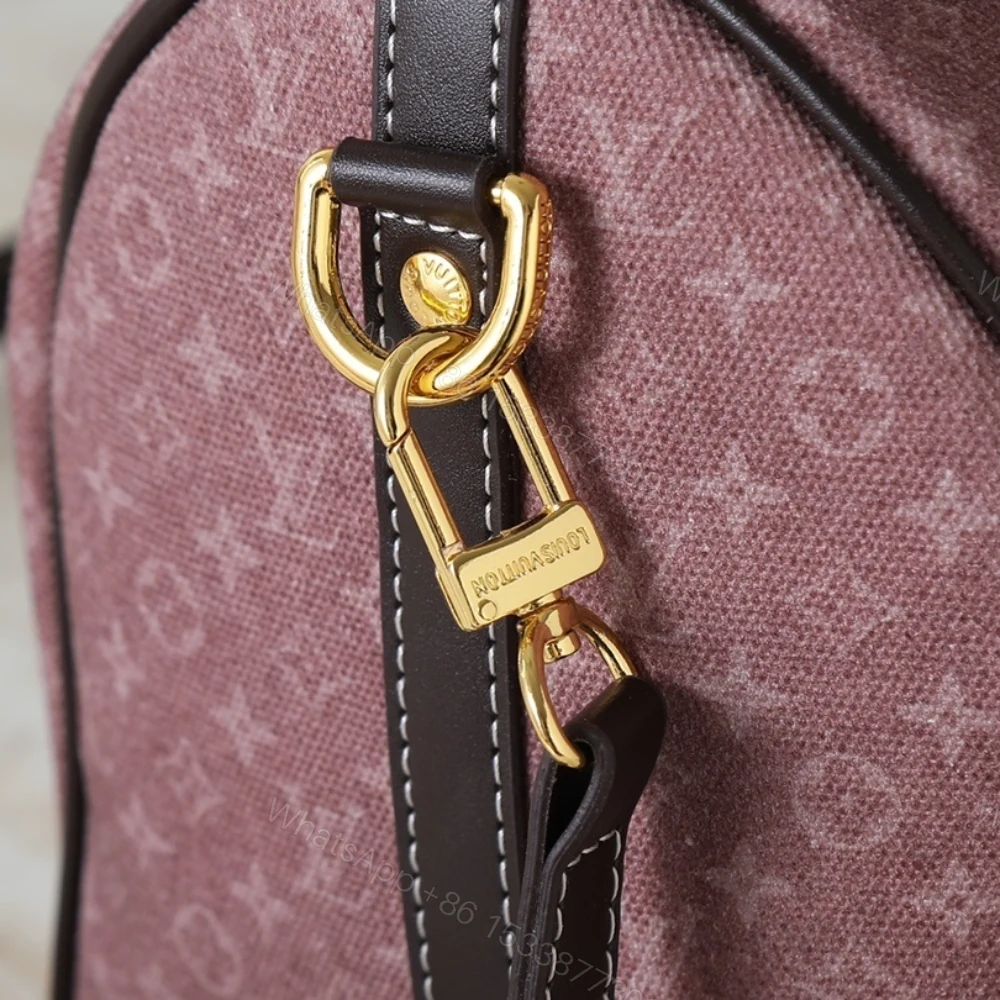 View 8 of Louis Vuitton Sepia Idylle Monogram Speedy Bandouliere 30 Bag Dark Pink 30Cm