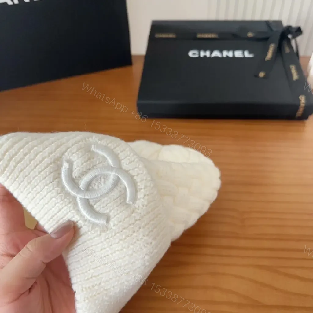 View 4 of Color-Blocked Knit Beanie with Embossed Logo, Premium Warmth, Beanie