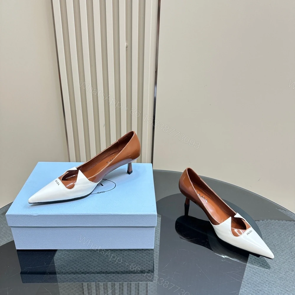 View 6 of 高仿Prada*1I976C尖頭走秀款高踭鞋5.5CM棕色免檢版