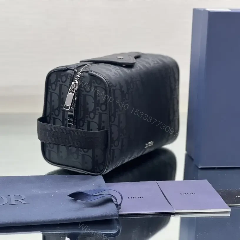 View 4 of 高仿Dior*Lingot系列2ADH00N印花尼龍料化妝收納包黑色免檢版