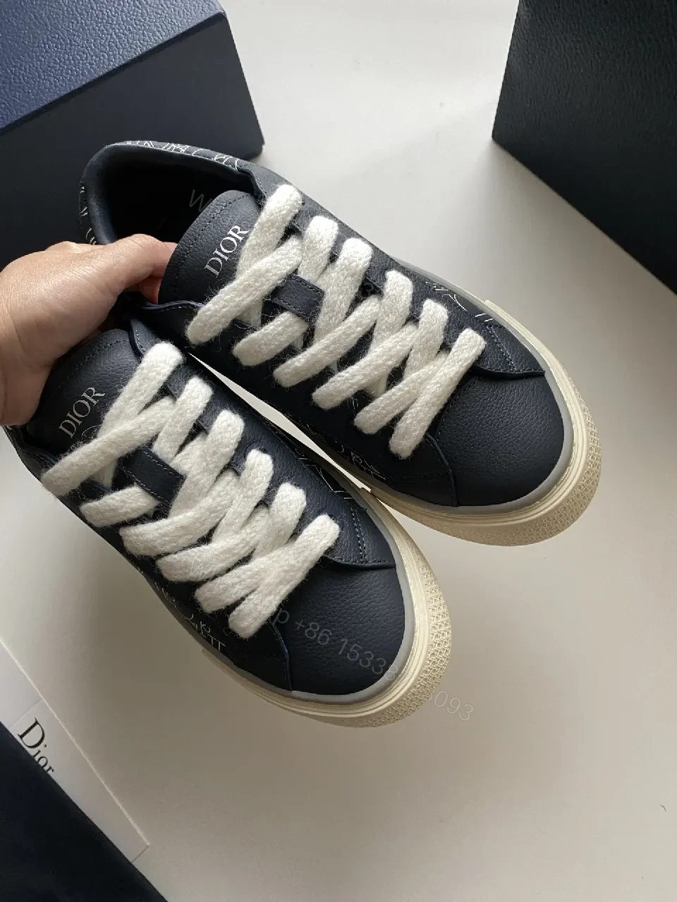 View 8 of Textured Leather Low-Top Sneakers: Luxe Pattern, Comfortable Fit