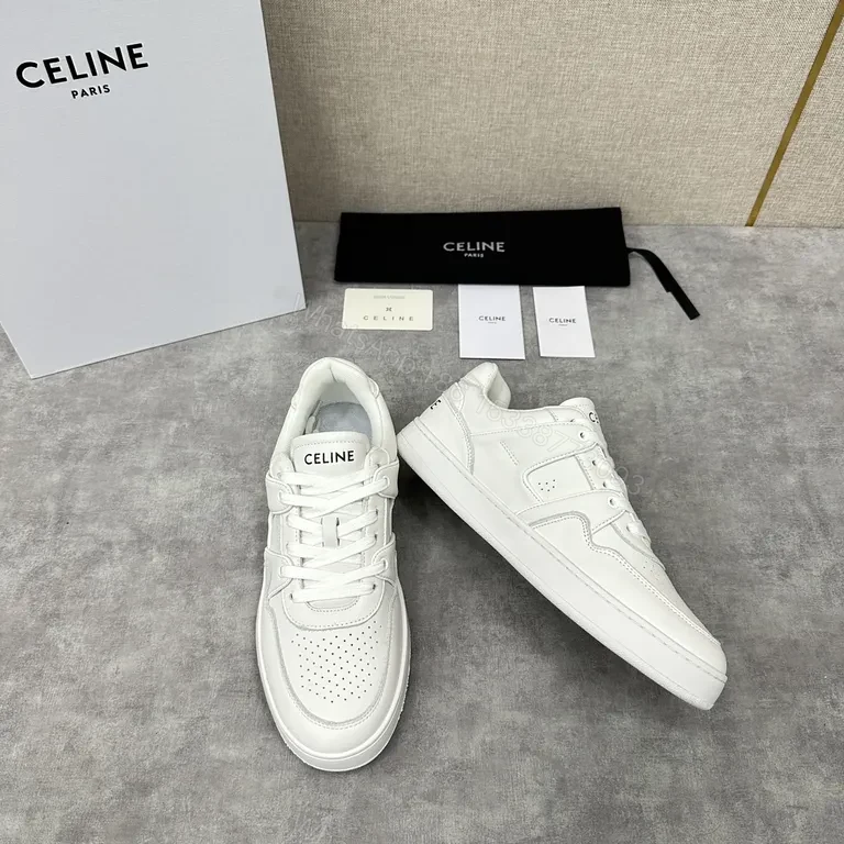 View 9 of White Lace-Up Sneakers, Minimalist Comfort, CELINE-inspired Plan