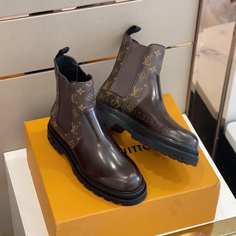 View 6 of Monogram Chelsea Boots: Bold Comfort, Luxury Leather Toe