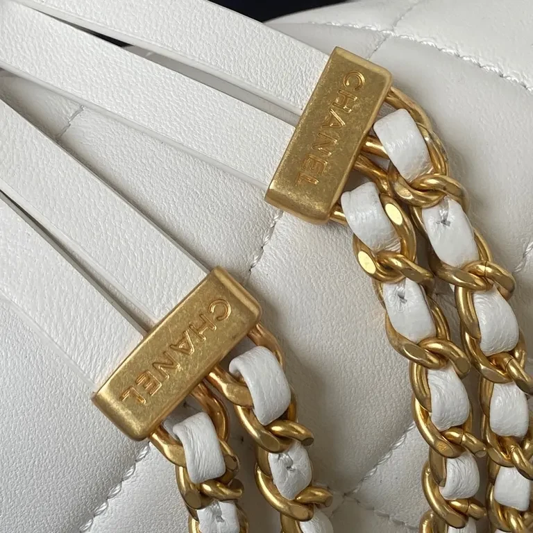 View 5 of Ivory Quilted Leather Flap Bag â€” Luxe Everyday Carry