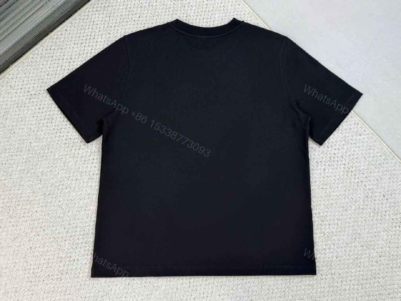 View 9 of [N/A] Bold Navy Cotton Tee with Gold Logo Graphic