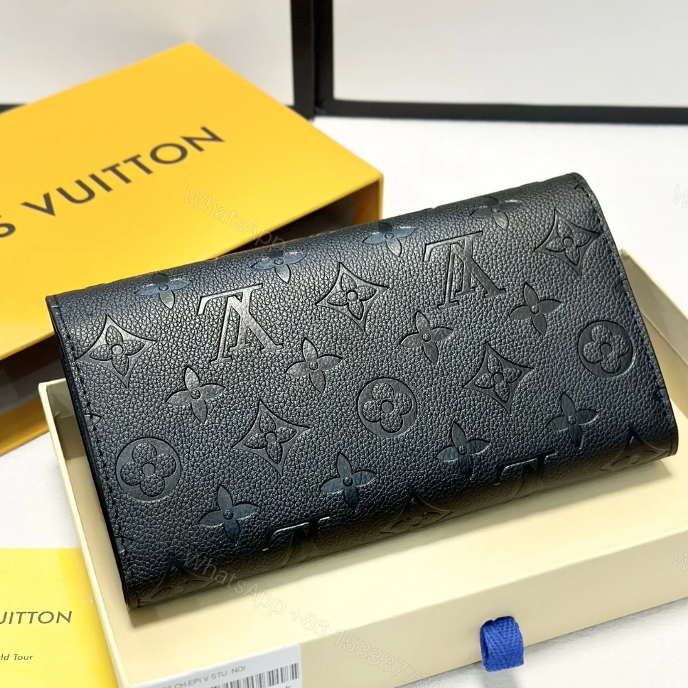 View 8 of LOUIS VUITTON SARAH WALLET MONOGRAM EMPREINTE BLACK 19CM M82638