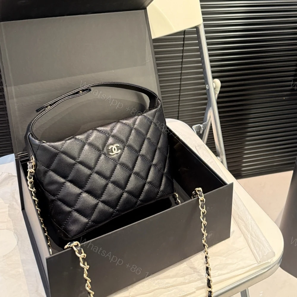 View 2 of Chanel 25C Hobo Bag Caviar Black 17Cm