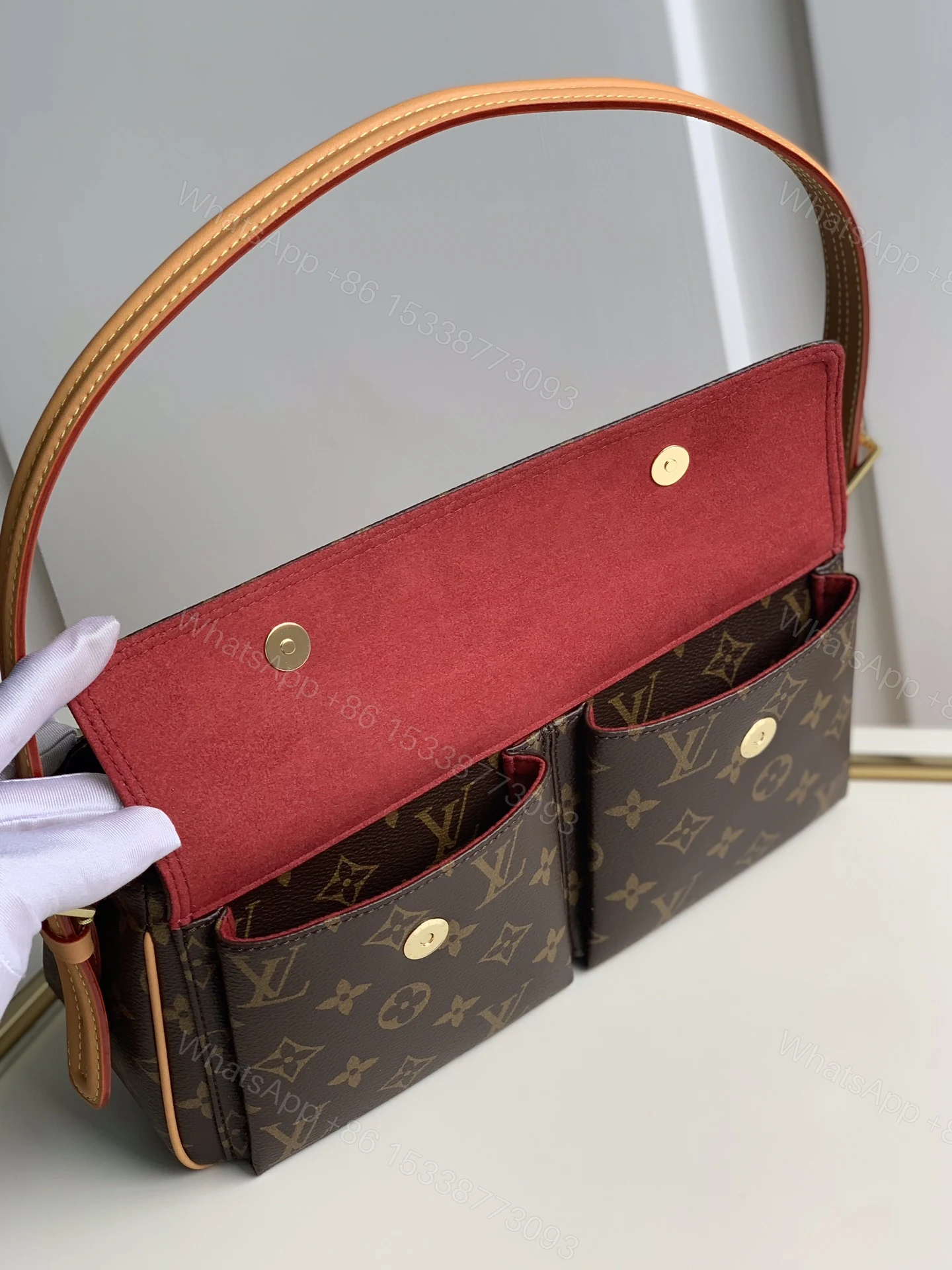 View 6 of LV Vintage Monogram Canvas Small Shoulder Bag