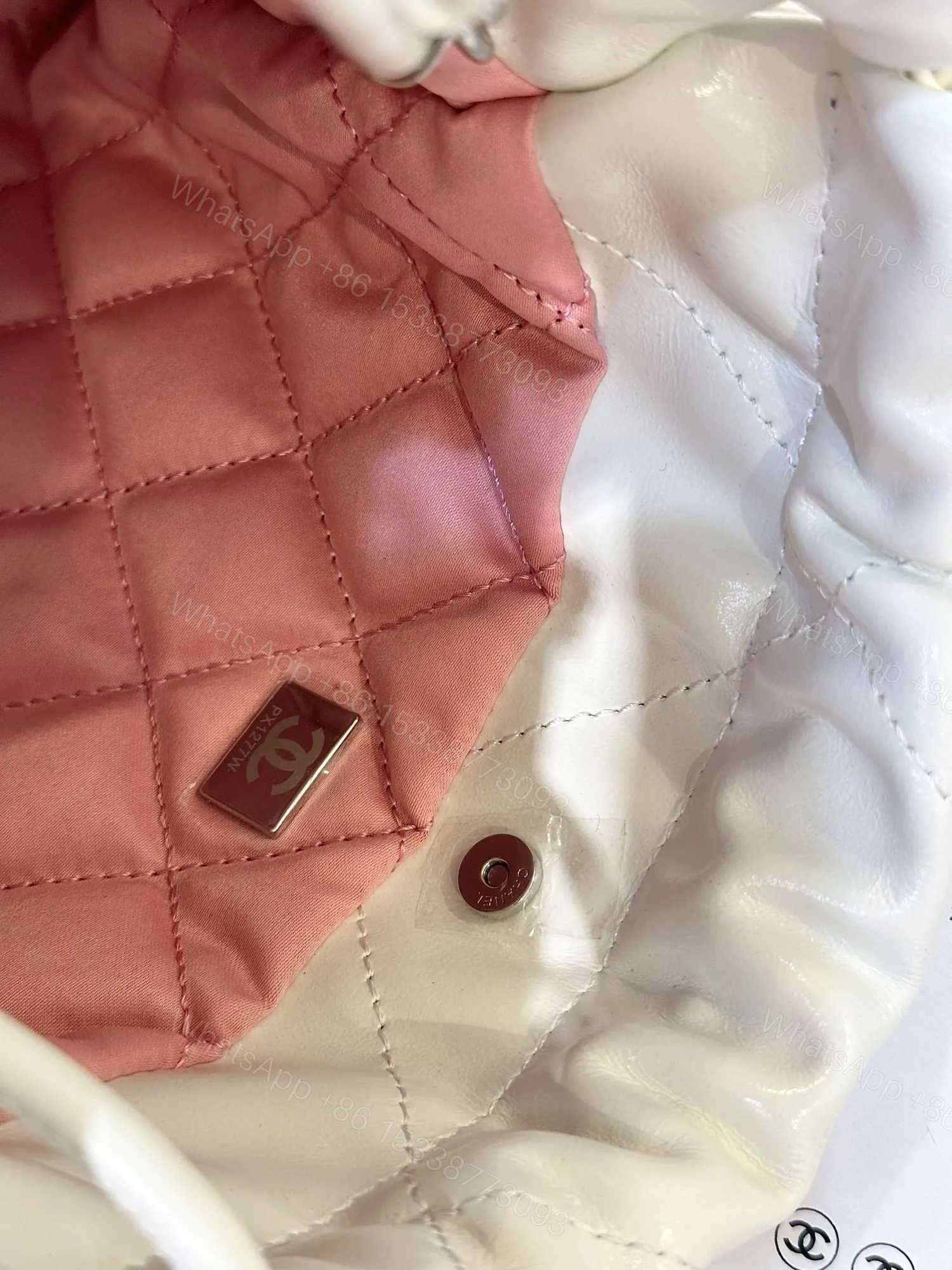 View 3 of Chanel 11 Handbag 22 Mini Mix White Pink Woman’s 20cm