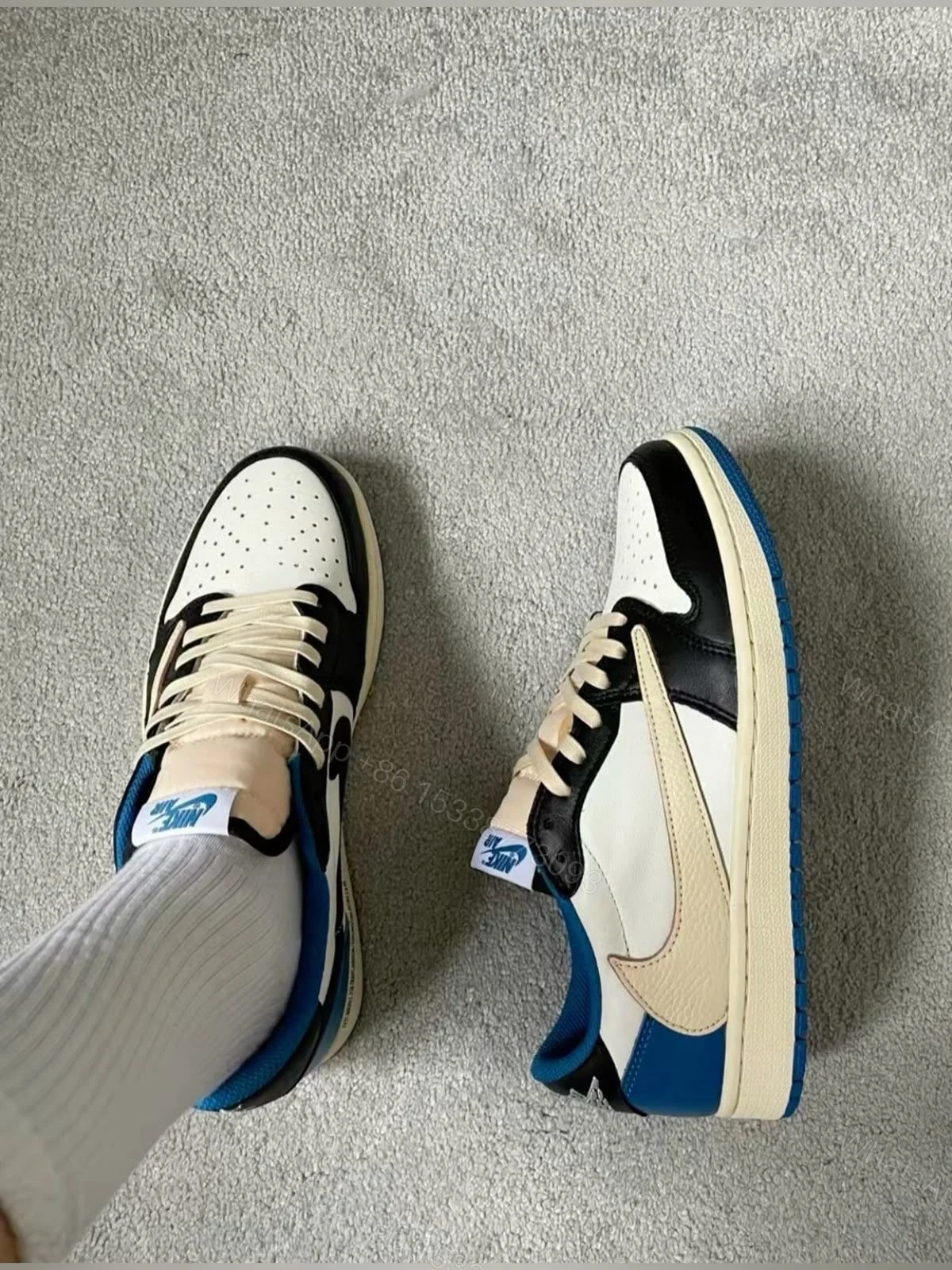 View 5 of First Copy Air Jordan Retro 1 Travis Scott x Fragment