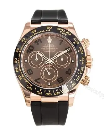 Rolex Daytona 116515ln Rose Gold Chocolate Oysterflex 40mm — view 1