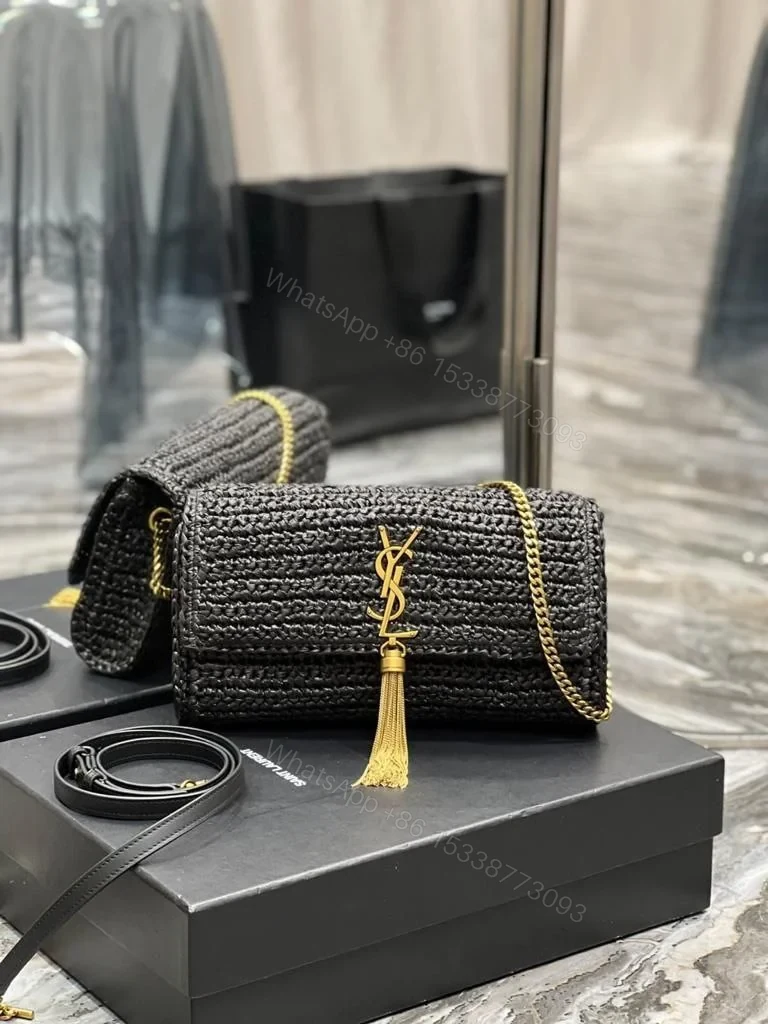 Saint Laurent Raffia Crossbody Bag — view 1