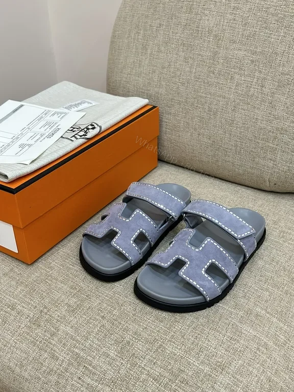 View 5 of Chic Leather Sandals: H-Accent Straps, All-Day Comfort