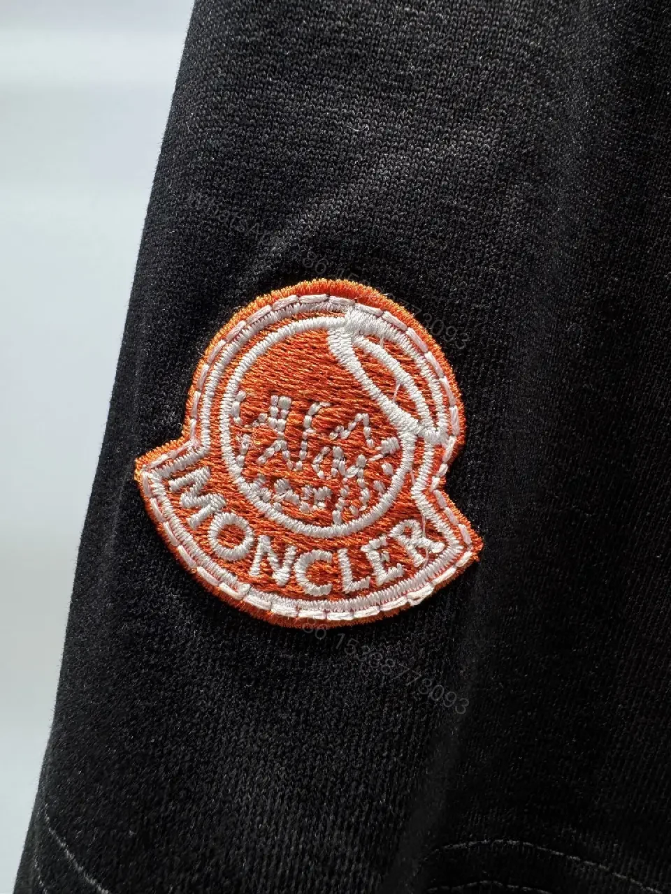 View 8 of Black Cotton Tee Minimal Moncler-Logo Luxury Essential