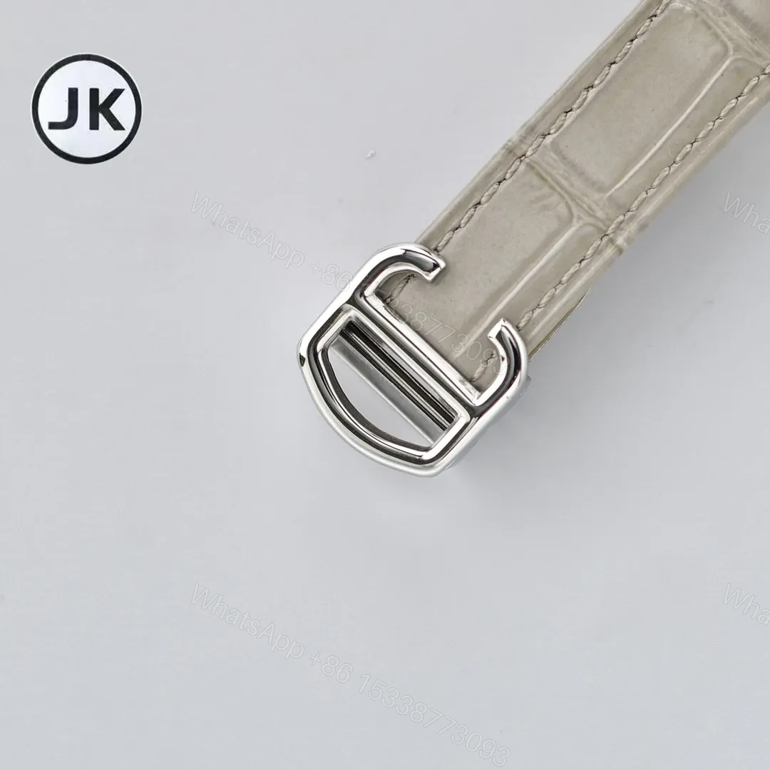 View 9 of GS Factory Cartier CLE DE Cartier Silver Stainless Steel Case with Grey Leather Strap Automatic Watch
