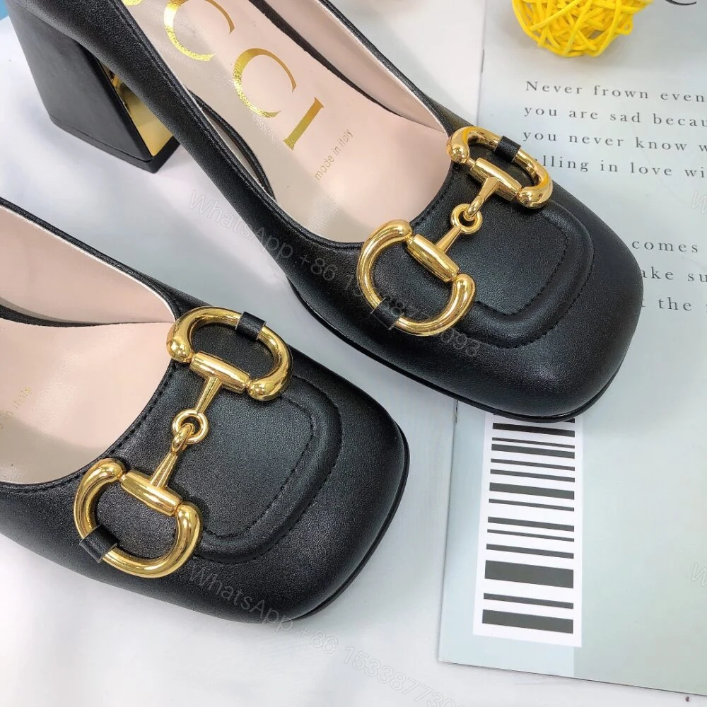 View 5 of Gucci Women’S Mid Heel Pump With Horsebit Black 643886 C9D00 1000