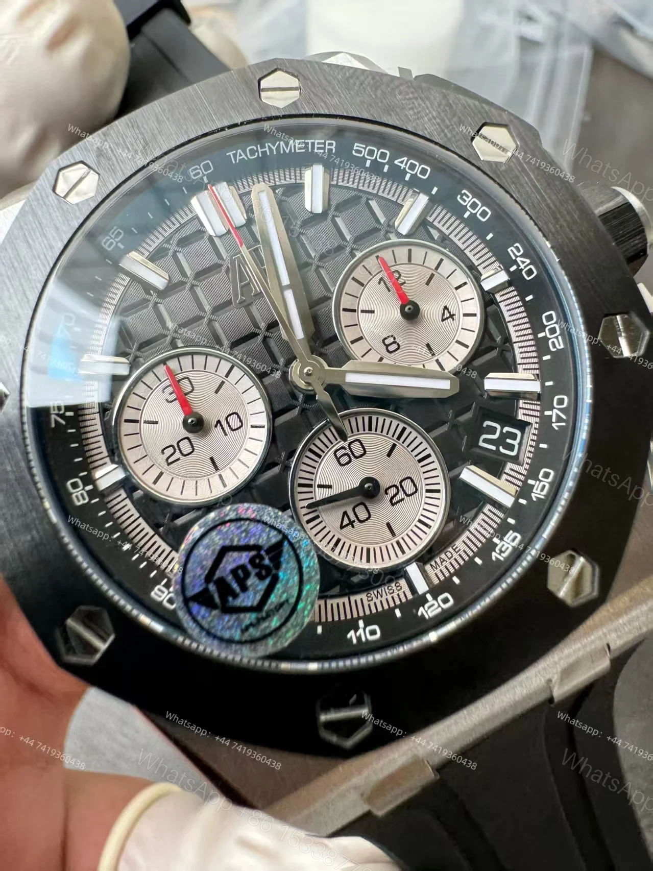View 8 of Audemars Piguet Super Clone Royal Oak Offshore Black Dial 26420 Chronograph 43mm