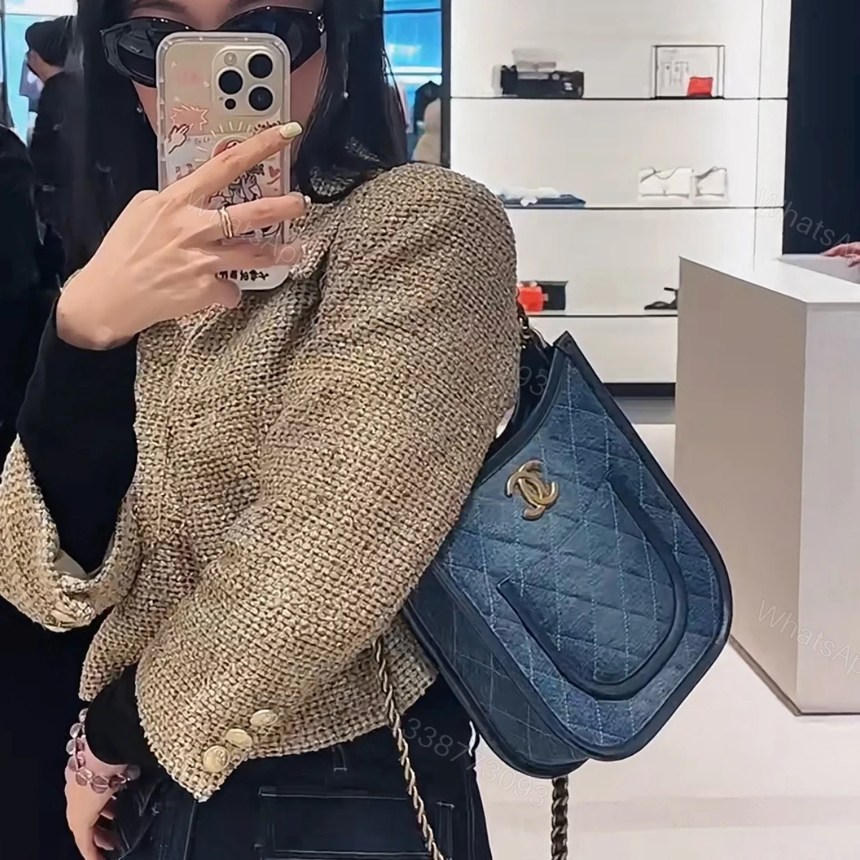 View 19 of 高仿Chanel*24S系列AS4532水洗丹寧Hobo包大號免檢版