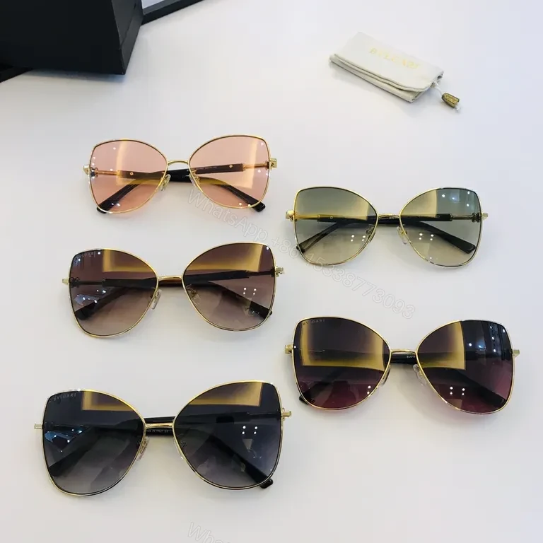 View 4 of BVLGARI Gold-Tone Aviators with Gradient Lenses - Luxury Sunglasses