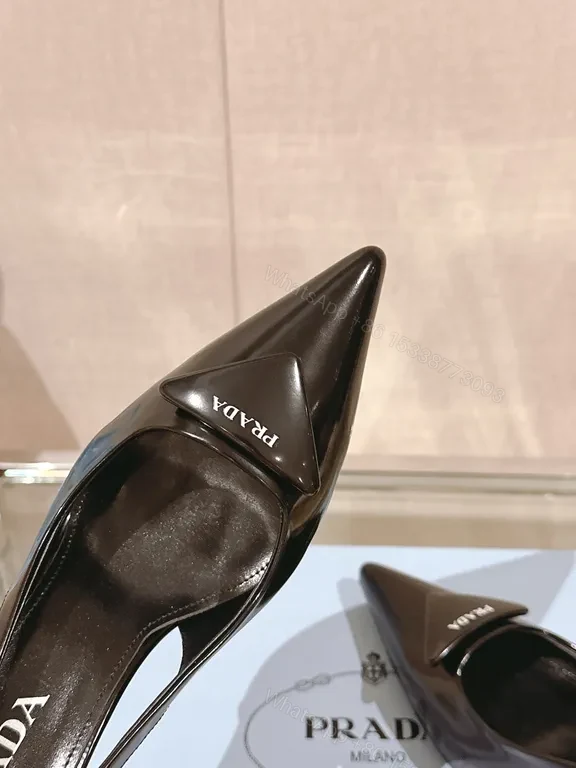 View 5 of Slim Leather Pump - Black - Minimalist Swing