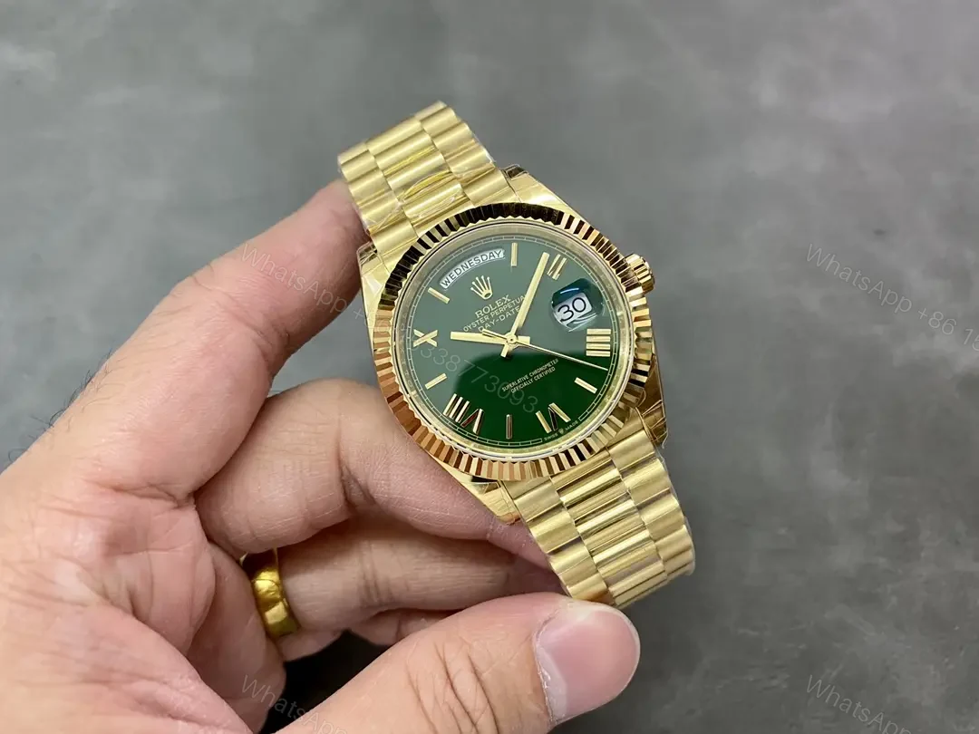 View 4 of Rolex Day-Date 40 Yellow Gold Fluted Green Ombré 228238-0069