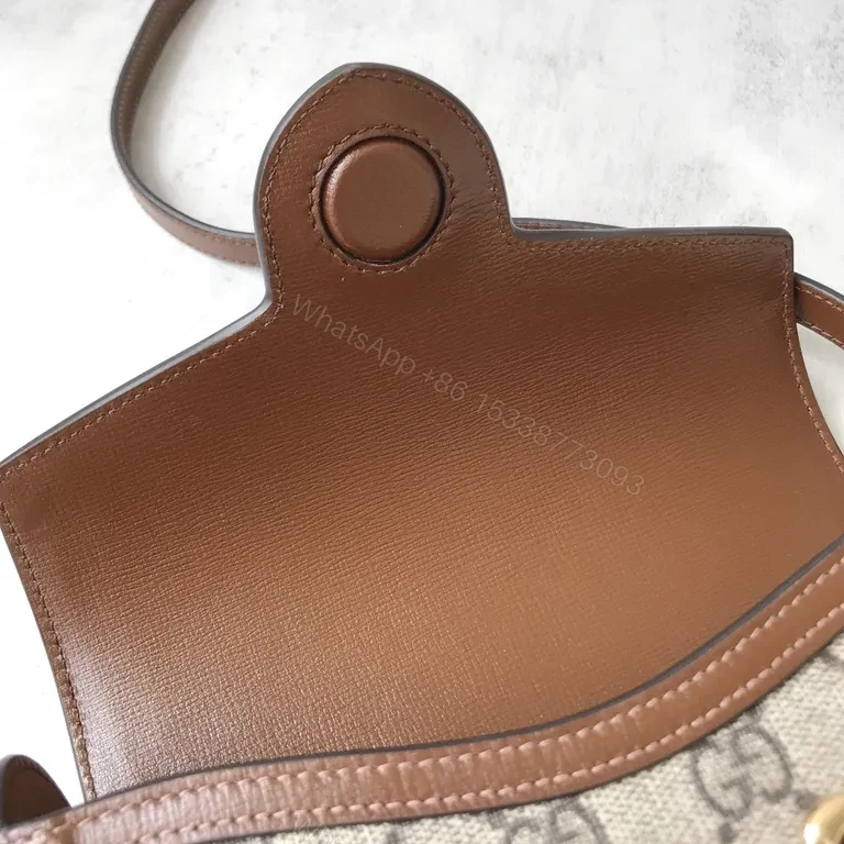 View 7 of Compact Monogram Crossbody: GG Supreme Canvas, Leather Trim