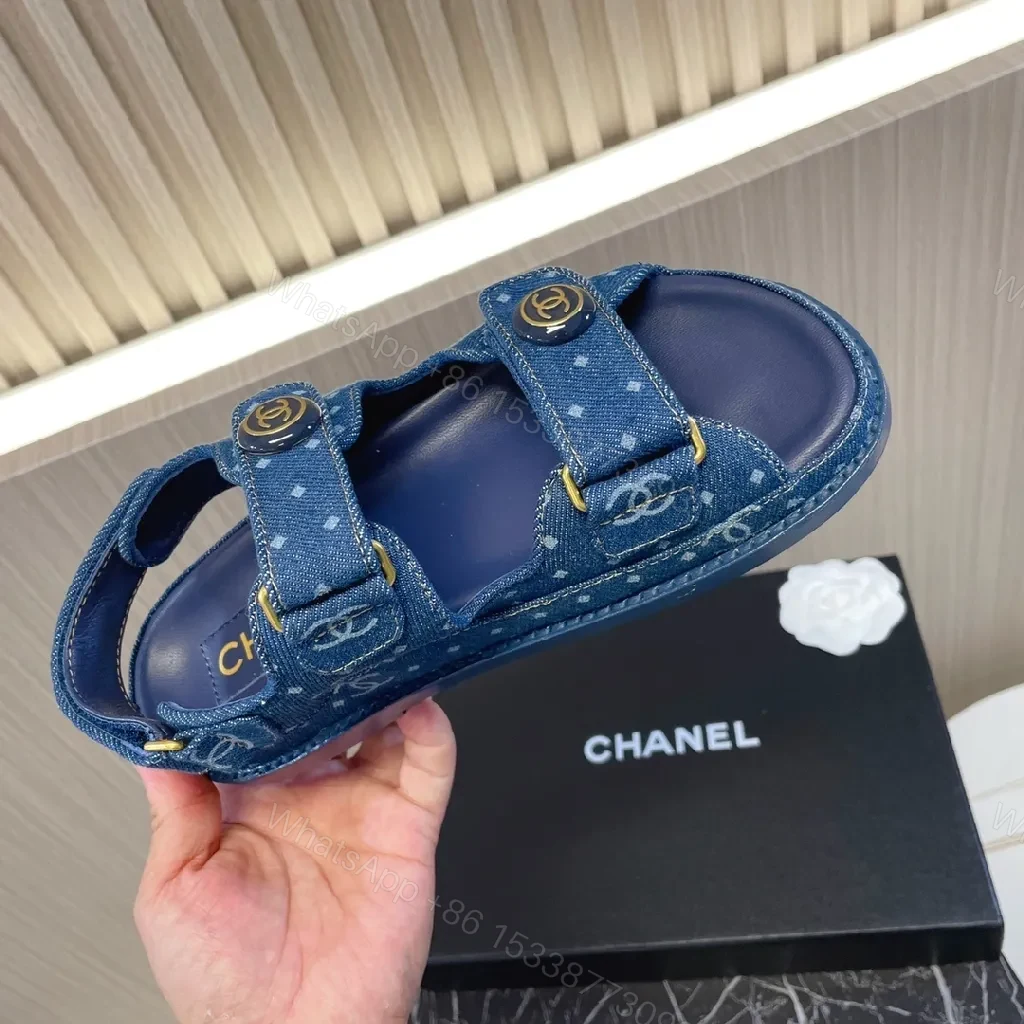 View 2 of Denim-Inspired Sandal: Comfort-First Luxury Footwear