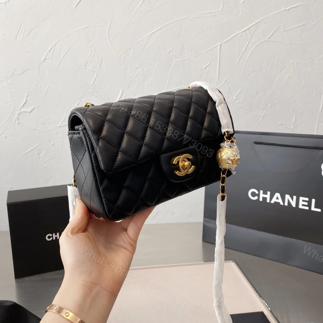 View 5 of Chanel Quilt Gold Ball Purse