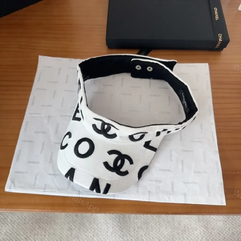View 6 of Bold Monogram Visor: Luxe Black & White Streetwear Cap