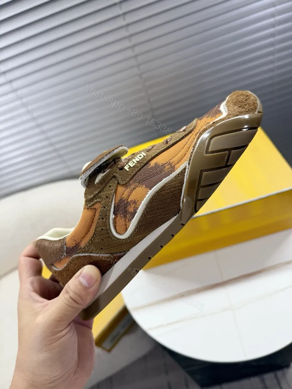 View 2 of Earthy Patchwork Suede Sneakers for Everyday Luxury