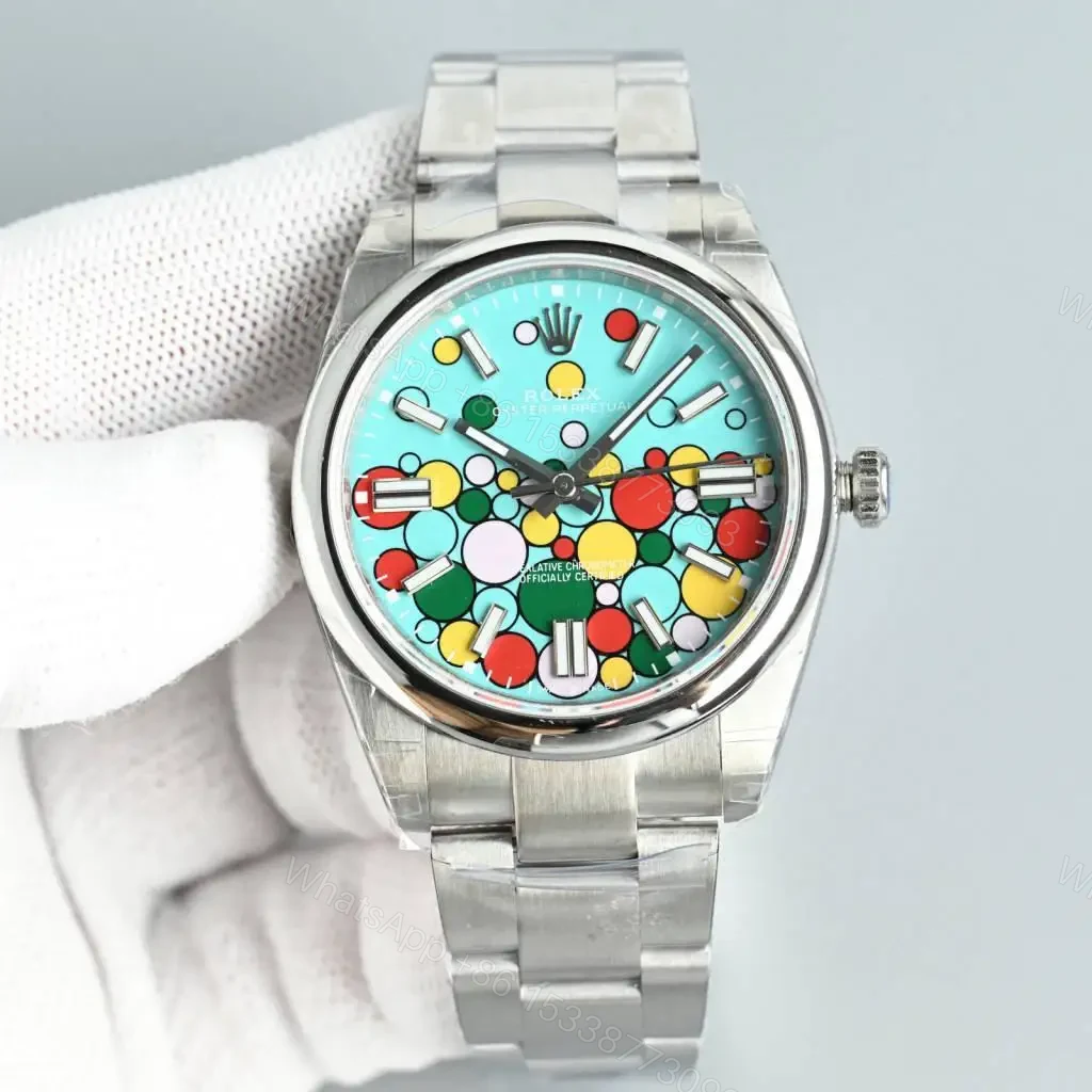 Rolex Oyster Perpetual 41 Stainless Steel Turquoise Celebration 124300-0008 — view 1