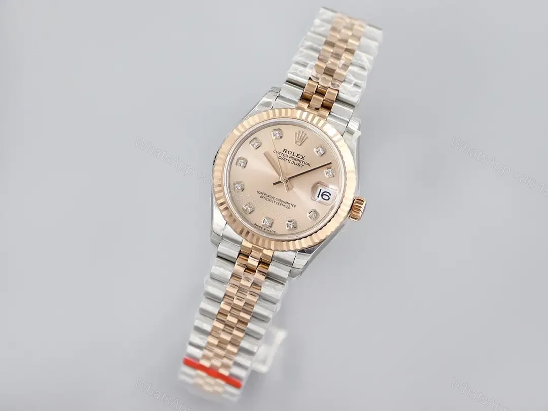 View 3 of Rolex Datejust 31 Rolesor Everose Fluted Jubilee Pink Diamond 178271-0034