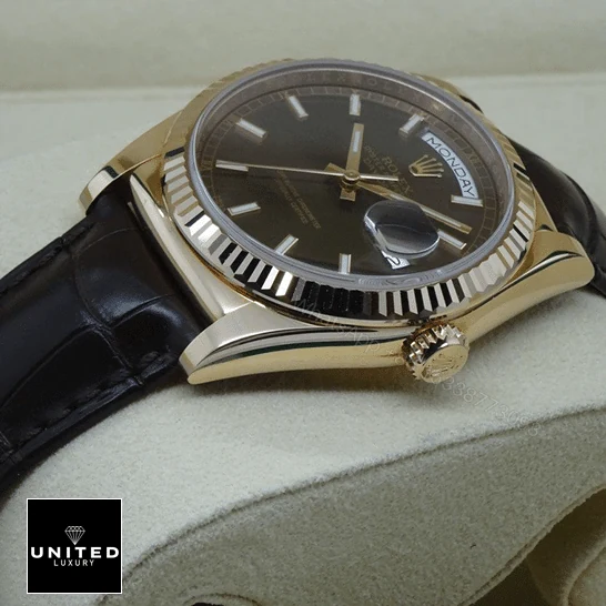 View 14 of Rolex Day-Date 118135 V5 Brown Dial Replica