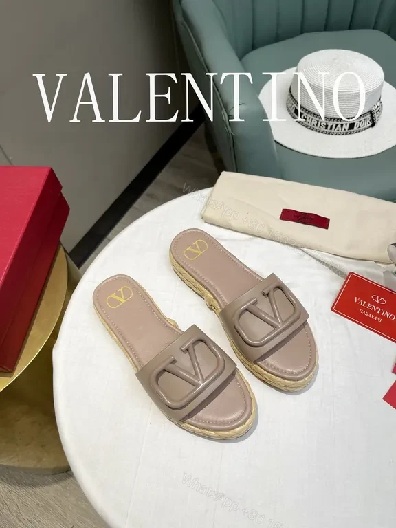 View 2 of Calfskin Slides: Signature V Buckle, Everyday Opulence