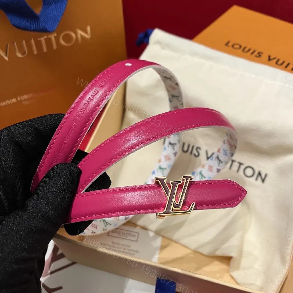 View 6 of Colorful Monogram Belt, Rainbow LV Hardware, Luxe Everyday Belt