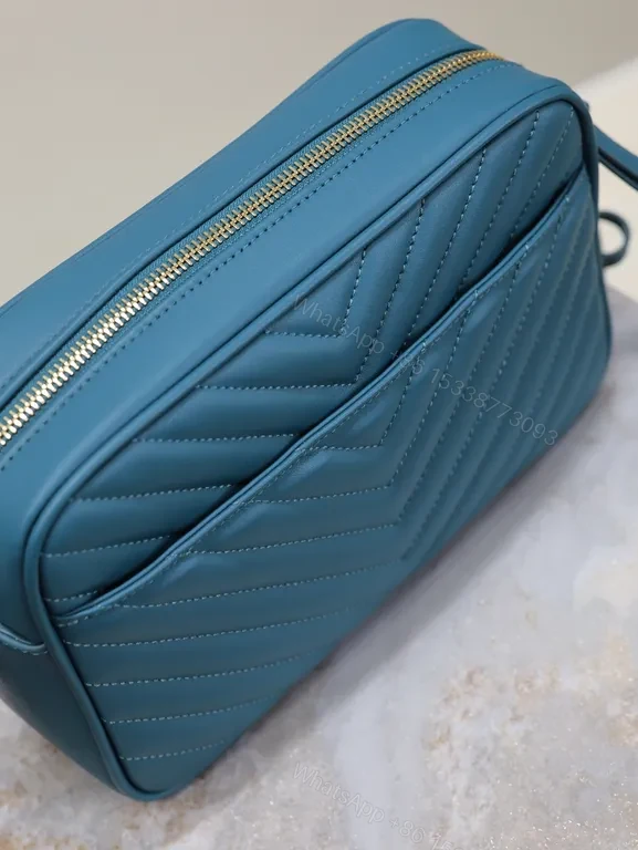 View 9 of Chic Teal Quilted Crossbody with Gold Hardware Bag