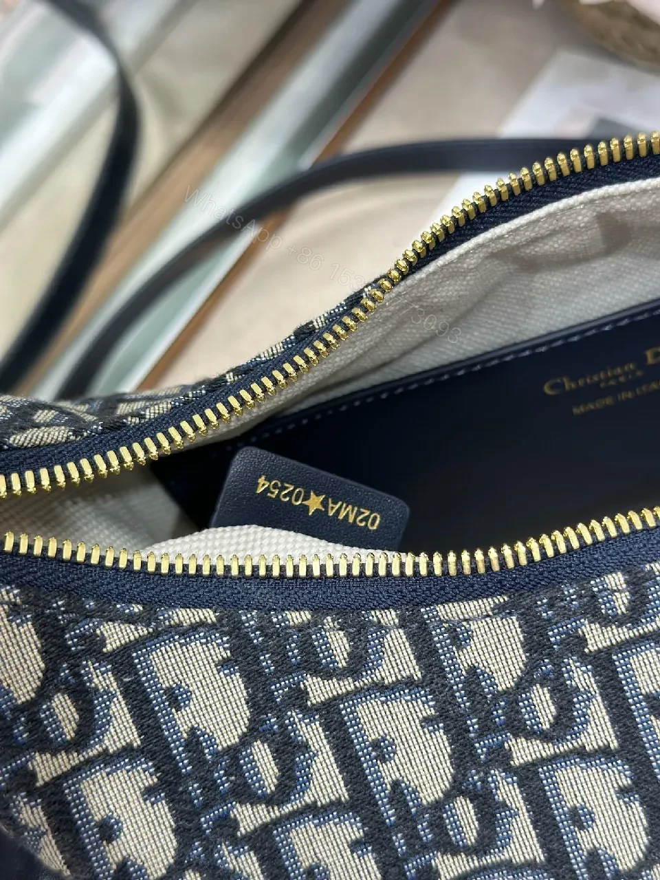 View 3 of Jacquard Patterned Leather-Trim Shoulder Bag: Structured Chic