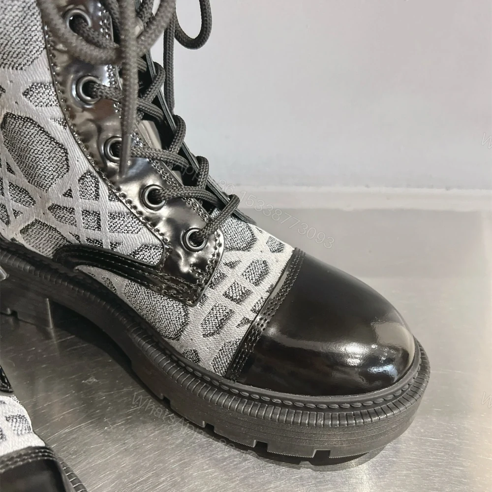 View 7 of 高仿Dior*D-Unit系列KDT134走秀款工裝中筒靴秋冬季灰色免檢版