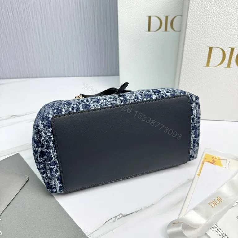 View 2 of Denim Jacquard Luxe Handbag: Modern Texture, Everyday Luxury